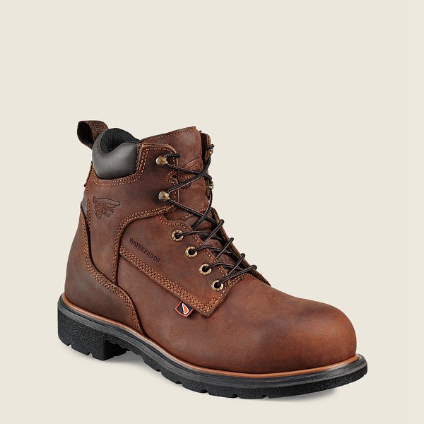 Safety Støvler Herre - Red Wing Dynaforce® - 6-Inch Waterproof Toe - Brune - WLUFDJ-684